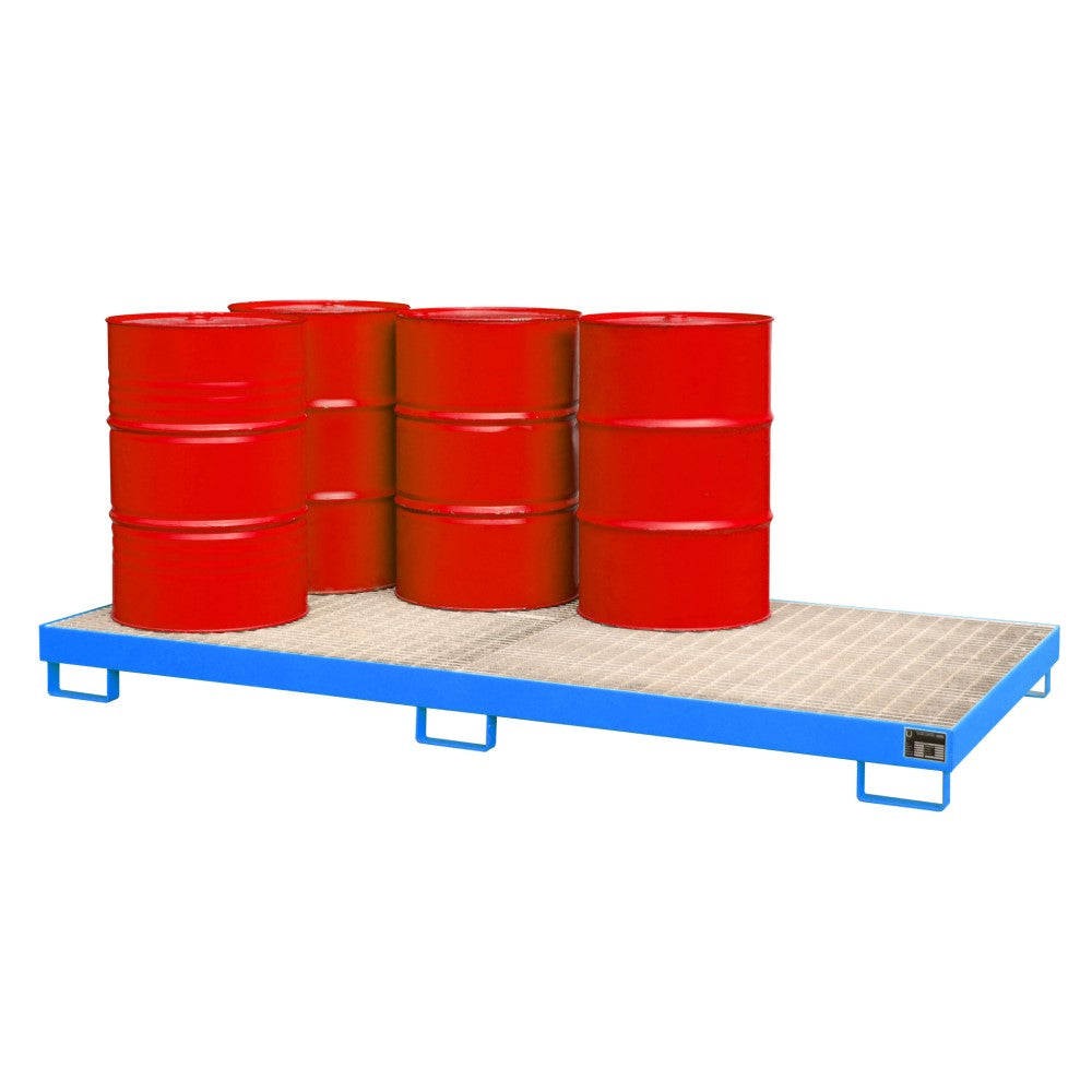 Bauer AW-8 Uppsamlingskärl med Galvaniserat Galler för åtta 200 liters Fat