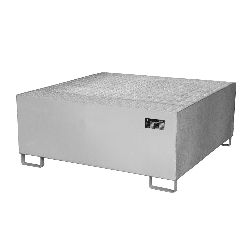 Bauer VAW 1000 Uppsamlingskärl i rostfritt stål för en 1000 liters IBC som innehåller aggressiva ämnen