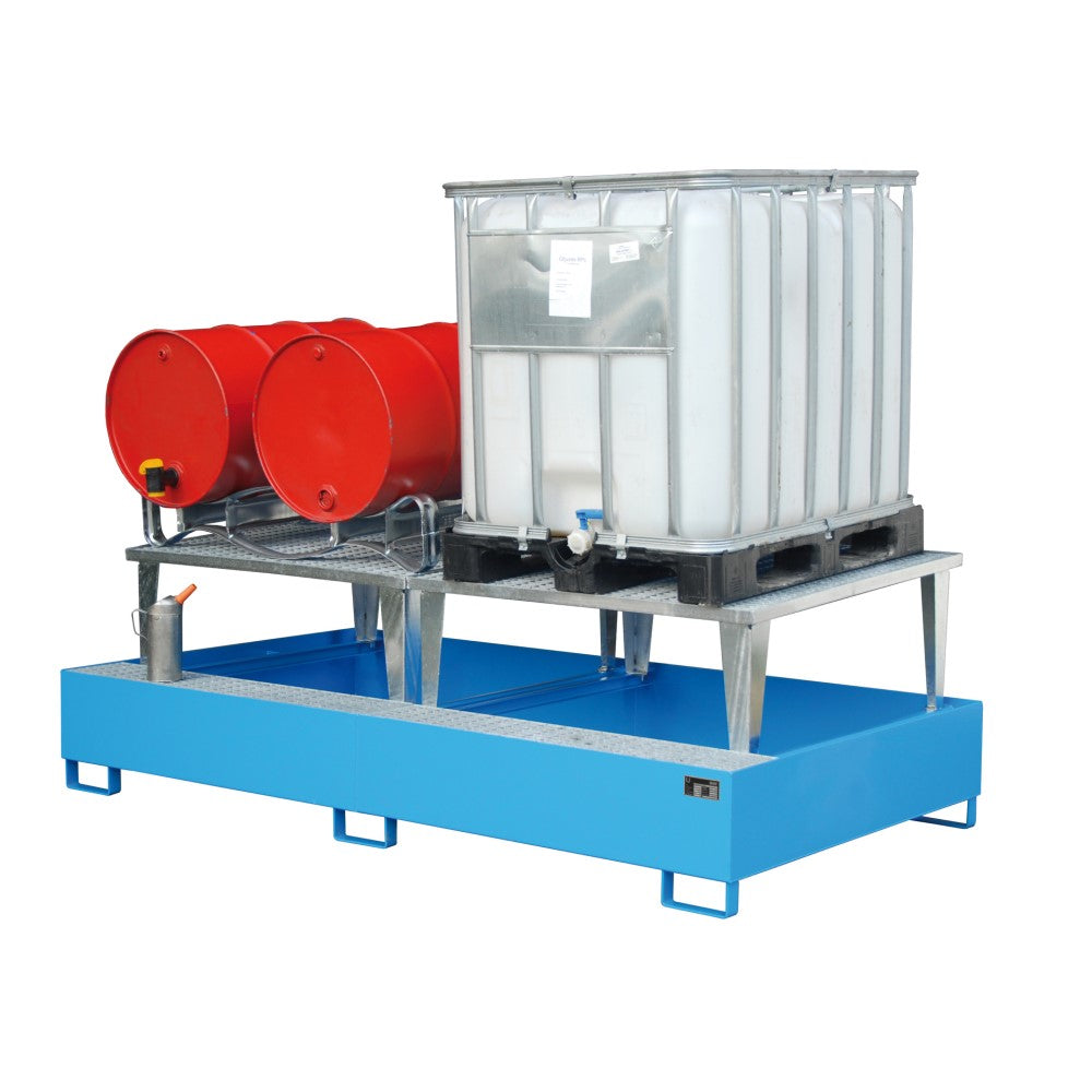 Bauer AWA 1000-2 Uppsamlingskärl för två IBC med två upphöjda plattformar