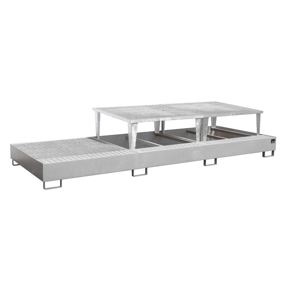 Bauer AWA 32 Uppsamlingskärl för tre IBC med två upphöjda plattformar