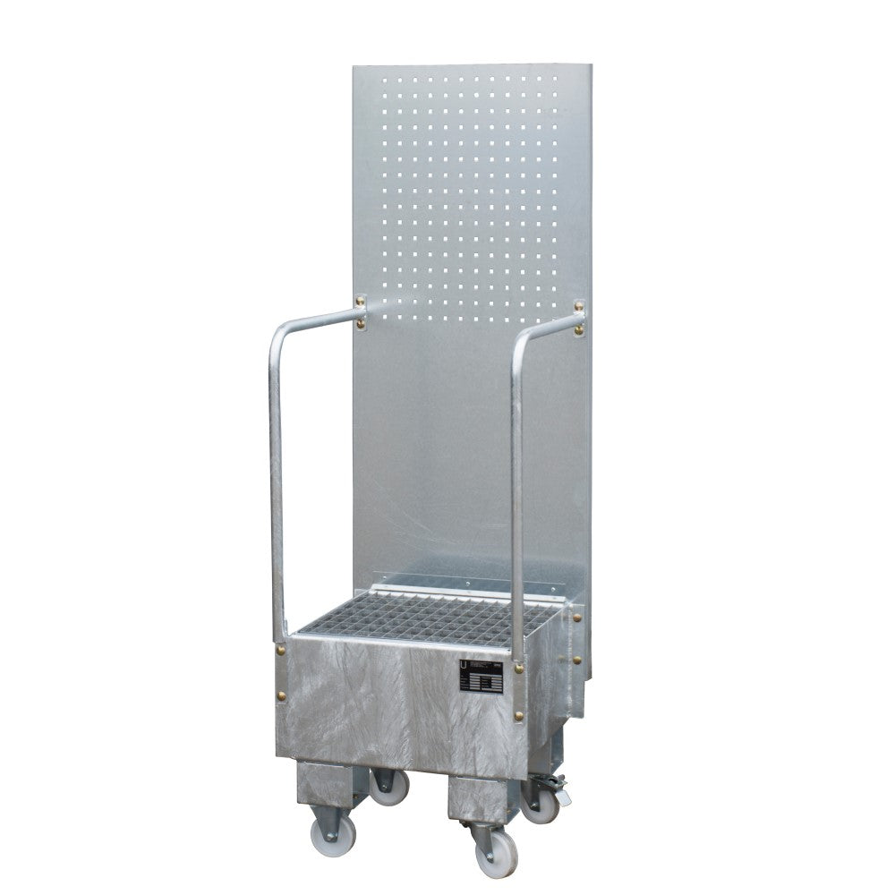 Bauer LPW 60-1 Mobilt uppsamlingskärl med perforerad panel för ett 60 liters fat