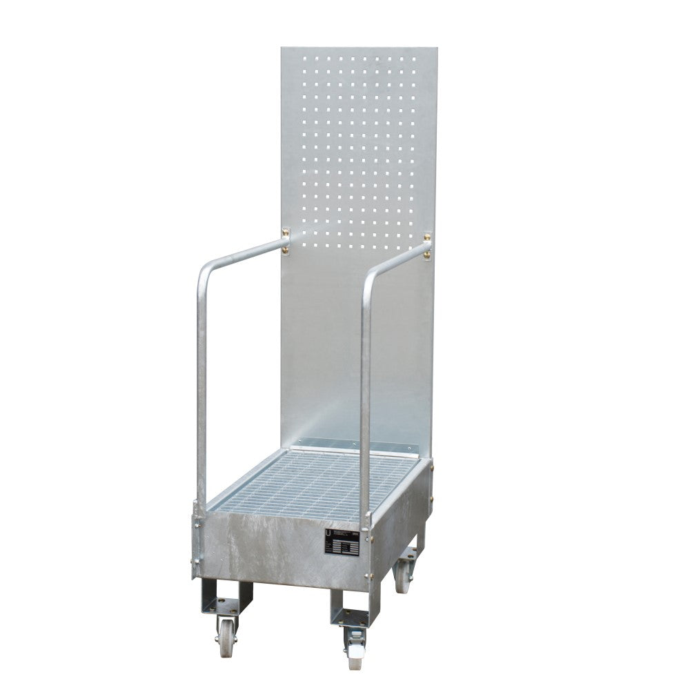 Bauer LPW 60-3 Mobilt uppsamlingskärl med perforerad panel för två 60 liters fat