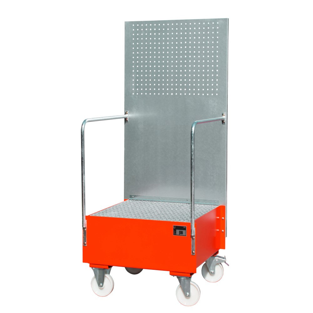 Bauer LPW 200-1 Mobilt uppsamlingskärl med perforerad panel för ett 200 liters fat
