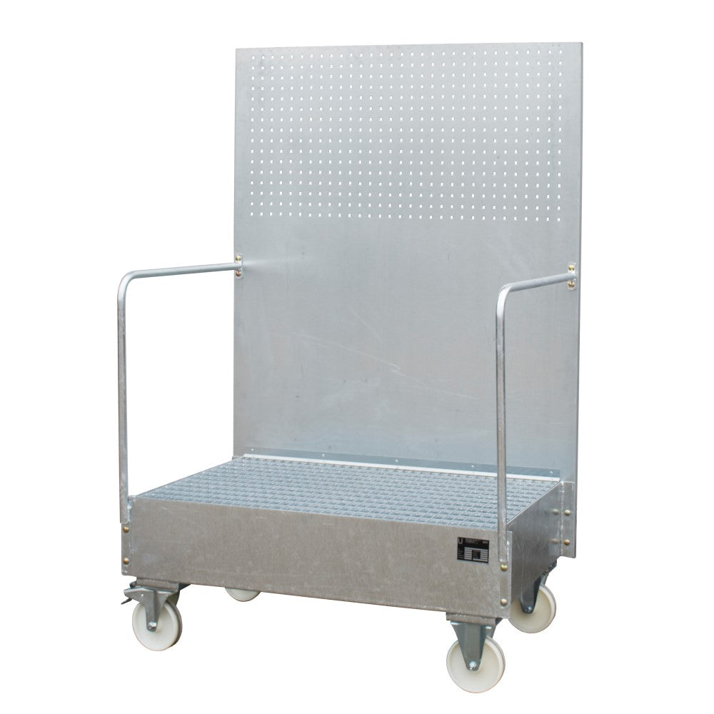 Bauer LPW 200-2 Mobilt uppsamlingskärl med perforerad panel för två 200 liters fat