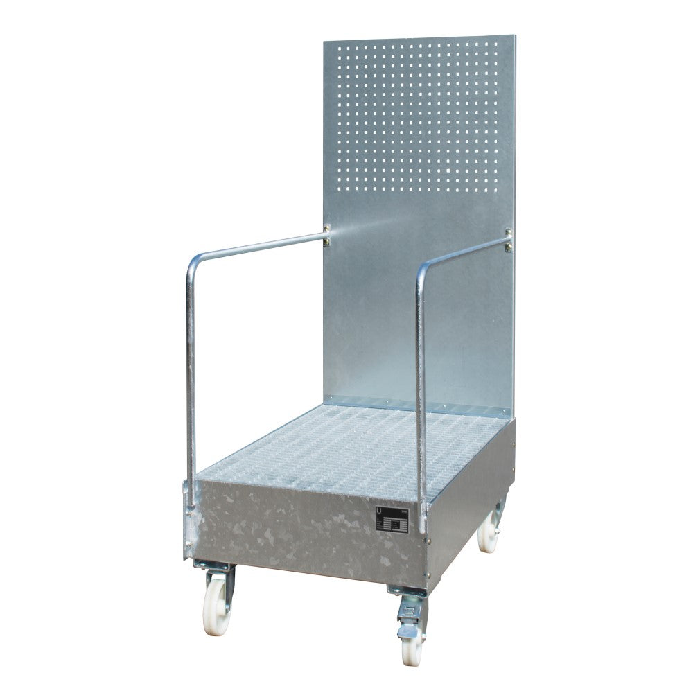 Bauer LPW 200-3 Mobilt uppsamlingskärl med perforerad panel för två 200 liters fat