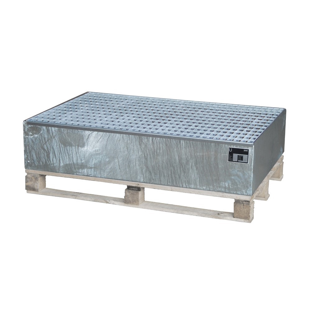 Bauer 2010 / 2011 Uppsamlingskärl med galvaniserat galler för två 200 liters fat