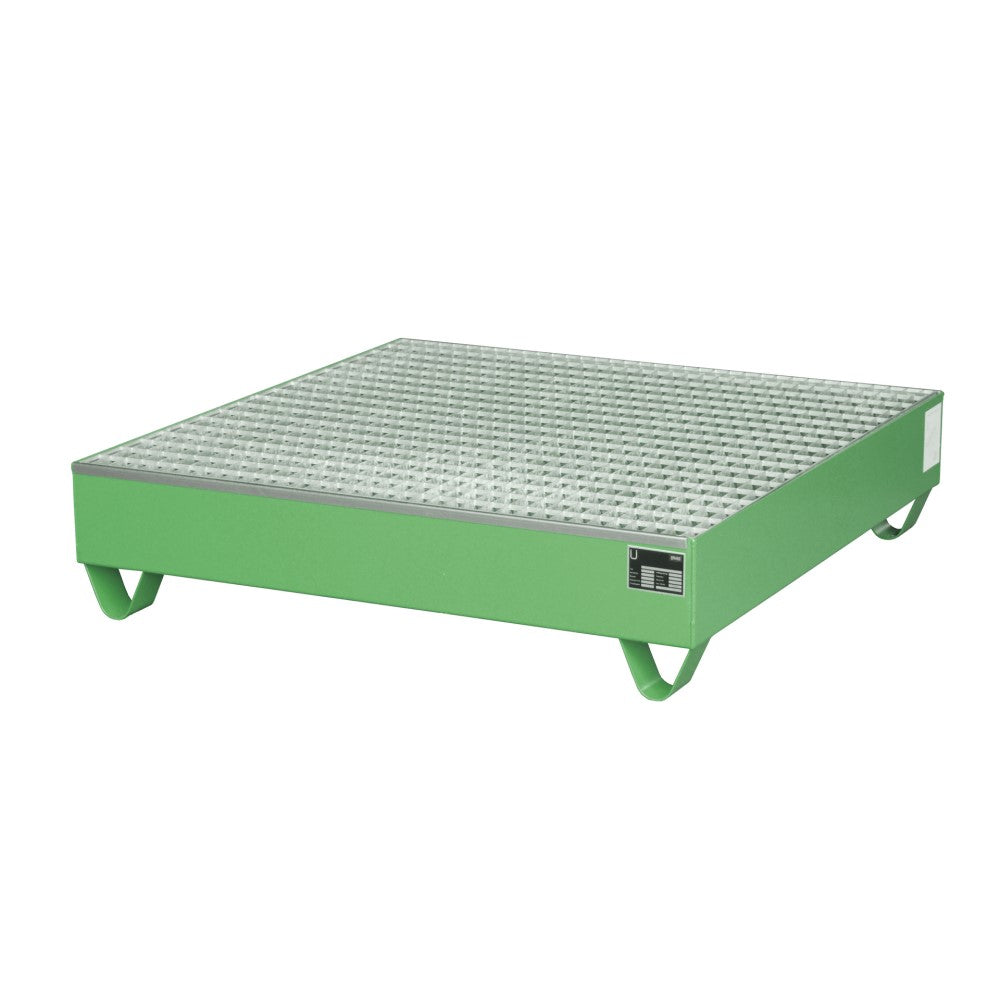 Bauer 2032 / 2033 Uppsamlingskärl med galler i galvaniserat stål som rymmer fyra 200 liters fat