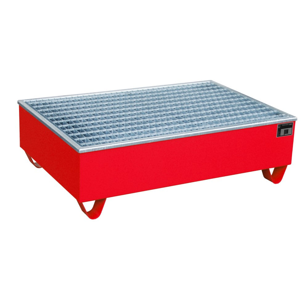 Bauer AW-4/A/PE Uppsamlingskärl med galler för fyra 200 liters fat som innehåller aggressiva ämnen