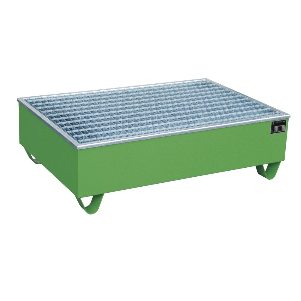 Bauer AW-4/A/PE Uppsamlingskärl med galler för fyra 200 liters fat som innehåller aggressiva ämnen