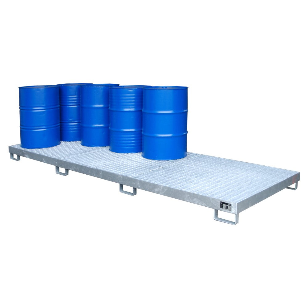 Bauer AW-12 Uppsamlingskärl med Galvaniserat Galler för tolv 200 liters Fat