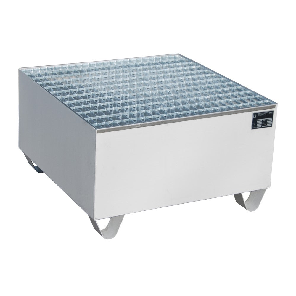 Bauer VAW-1 Uppsamlingskärl i rostfritt stål för ett 200 liters fat som innehåller aggressiva ämnen