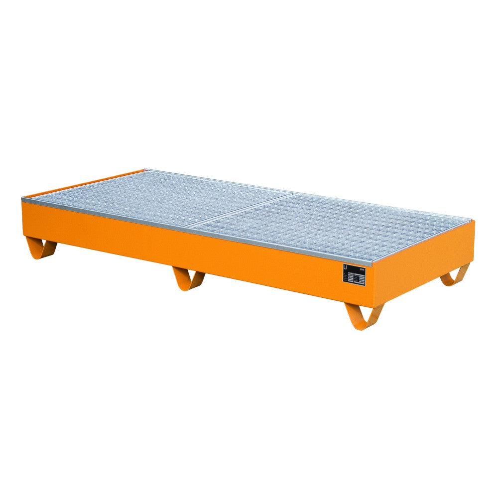 Bauer 2050 / 2051 Uppsamlingskärl med galler i galvaniserat stål som rymmer tre 200 liters fat