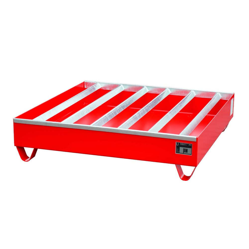 Bauer PW 200-4 Uppsamlingskärl med varmförzinkade räfflor för fyra 60 liters fat