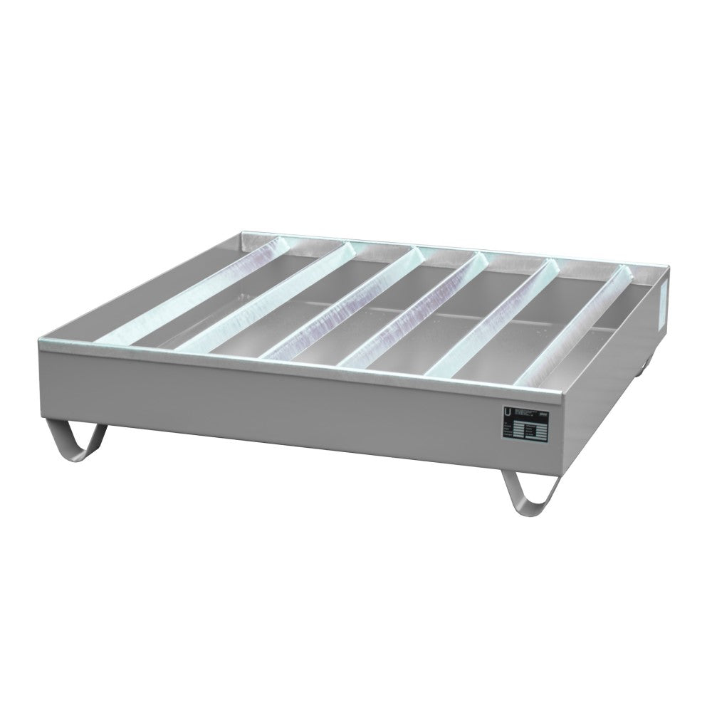 Bauer PW 200-4 Uppsamlingskärl med varmförzinkade räfflor för fyra 60 liters fat