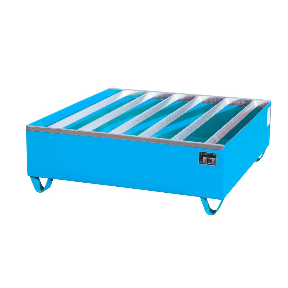 Bauer PW 400-4 Uppsamlingskärl med varmförzinkade räfflor för fyra 60 liters fat