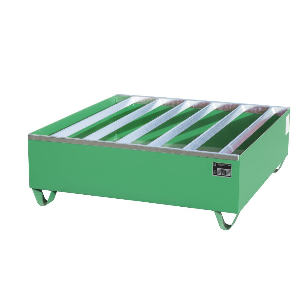 Bauer PW 400-4 Uppsamlingskärl med varmförzinkade räfflor för fyra 60 liters fat