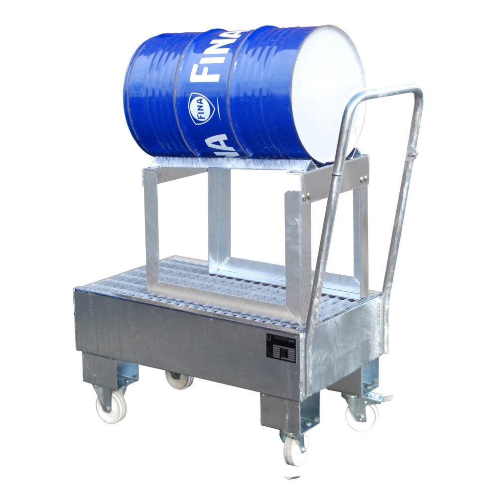 Bauer AW 60-1 SRF Mobilt uppsamlingskärl för ett 60 liters fat på fatstöd