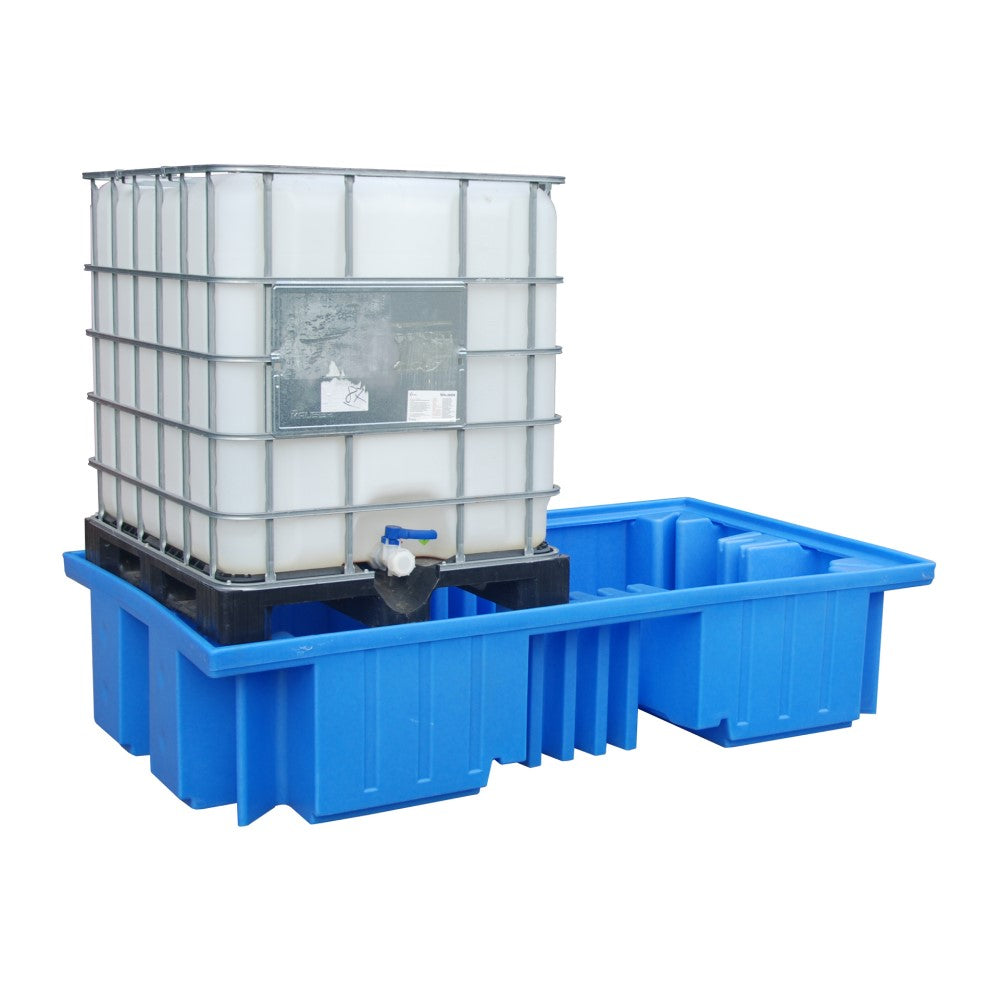 Bauer WP 2/11 Uppsamlingskärl i Polyeten för två IBC på 1000 liter