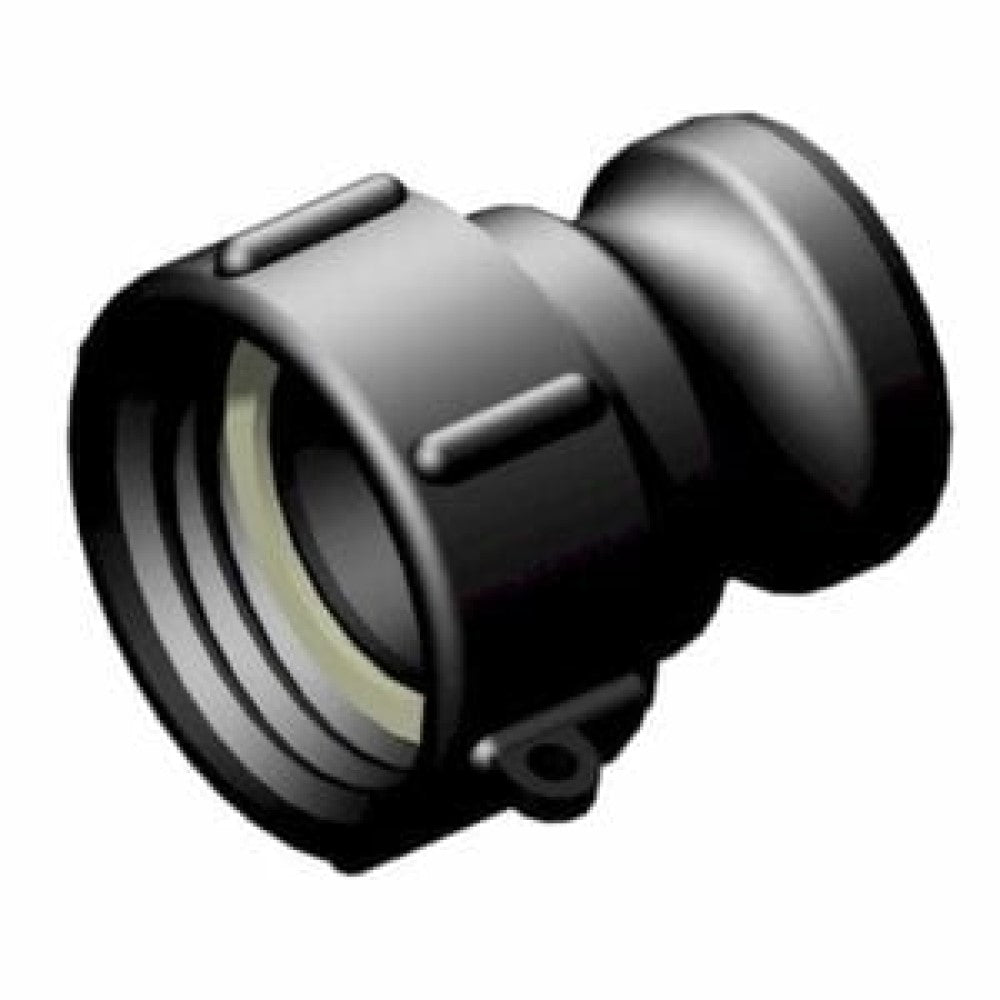 Adapter för IBC 38mm kamlock hane och S60x6 hona
