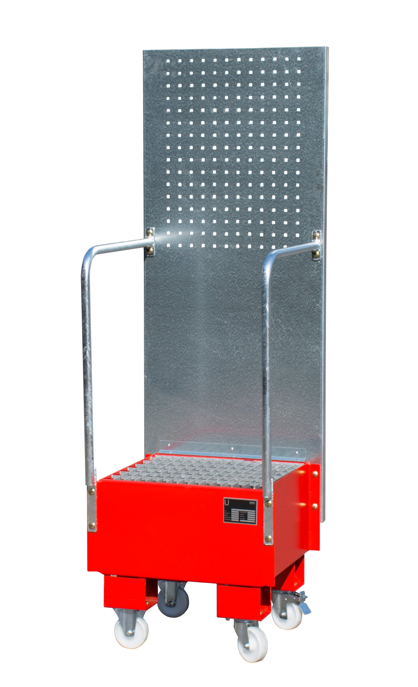 Bauer LPW 60-1 Mobilt uppsamlingskärl med perforerad panel för ett 60 liters fat