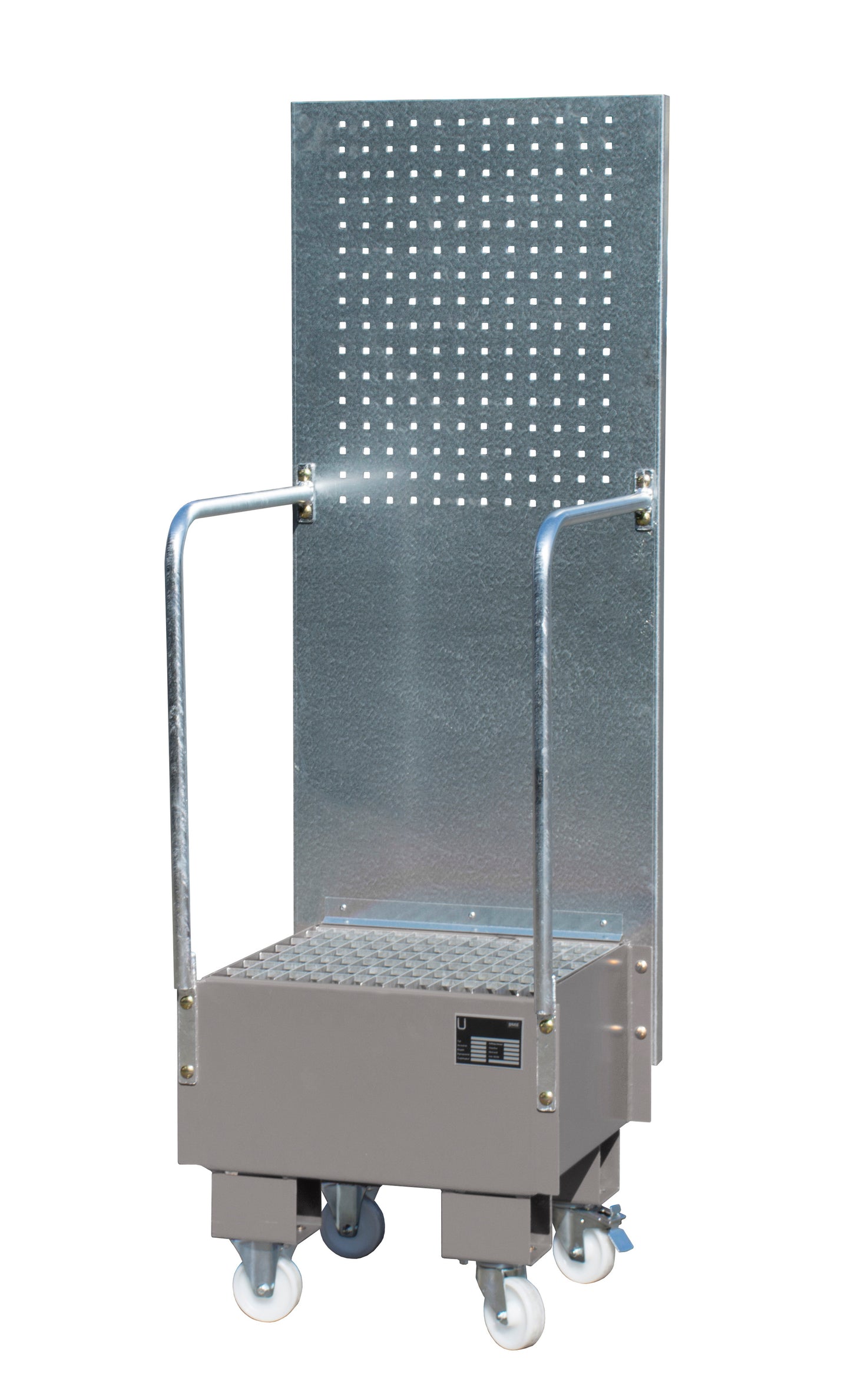 Bauer LPW 60-1 Mobilt uppsamlingskärl med perforerad panel för ett 60 liters fat