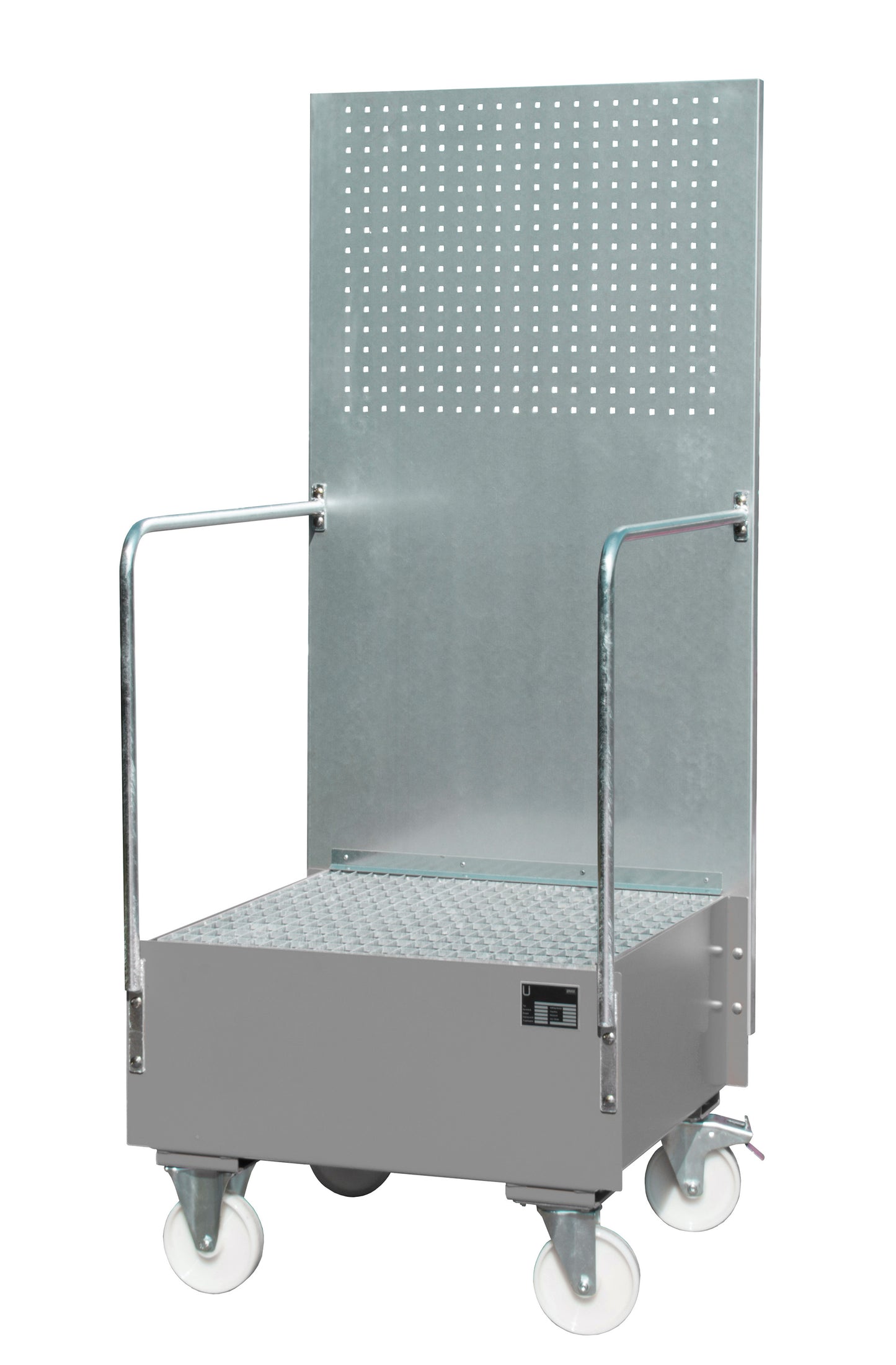 Bauer LPW 200-1 Mobilt uppsamlingskärl med perforerad panel för ett 200 liters fat