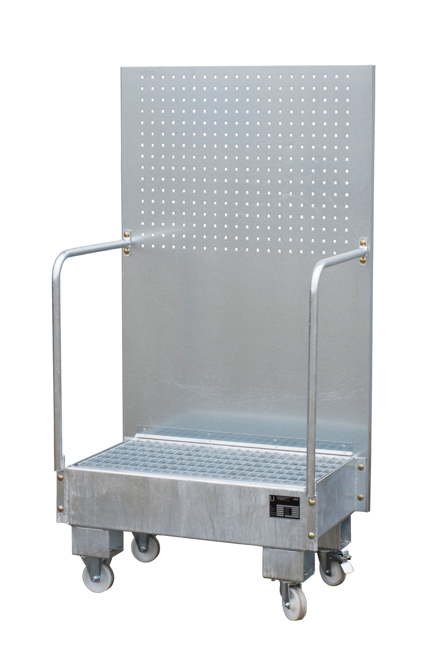 Bauer LPW 60-2 Mobilt uppsamlingskärl med perforerad panel för två 60 liters fat