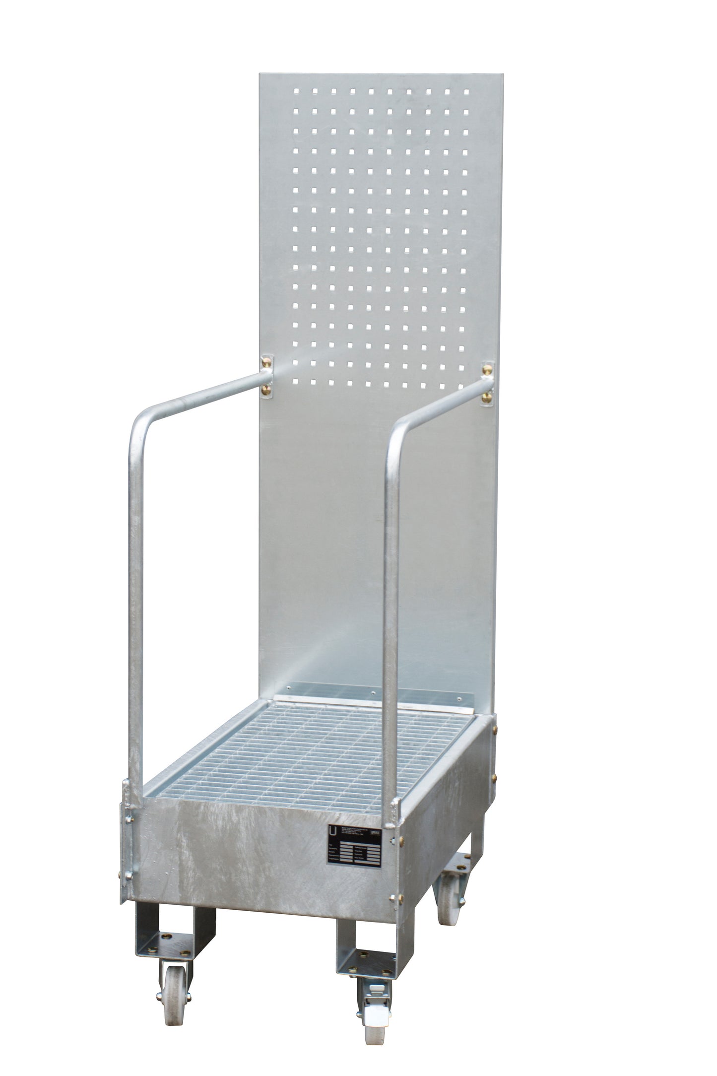 Bauer LPW 60-3 Mobilt uppsamlingskärl med perforerad panel för två 60 liters fat