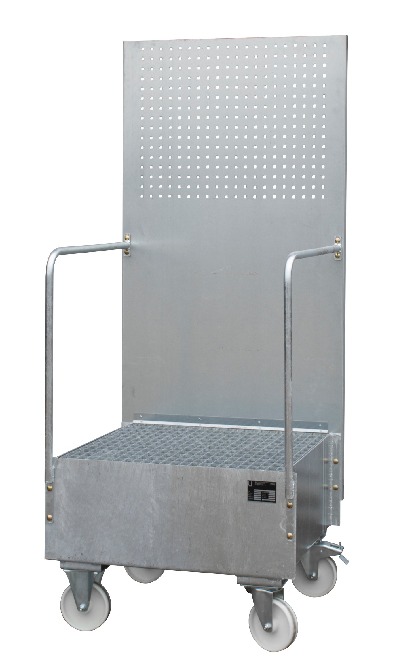 Bauer LPW 200-1 Mobilt uppsamlingskärl med perforerad panel för ett 200 liters fat