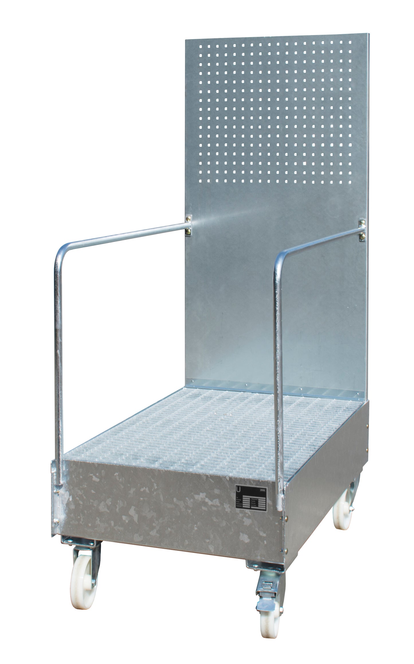 Bauer LPW 200-2 Mobilt uppsamlingskärl med perforerad panel för två 200 liters fat